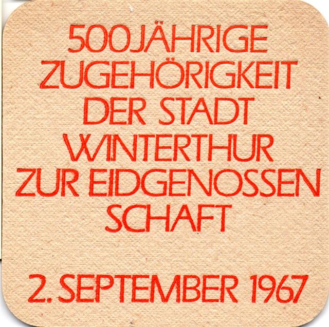 winterthur zh-ch winterthur 1a (quad185-500jhrige 1967-rot) 